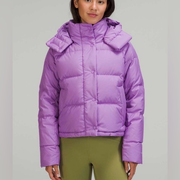 lululemon athletica Jackets & Blazers - NWOT NEW Lululemon Wunder Puff Cropped Jacket Purple Blossom Light
